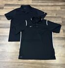 Lot Of 2 Nike Shirts Mens XL Polo Black Golf Dri Fit Casual Comfort