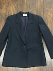 Vintage Petite Pendleton Black 100% Wool Blazer Jacket Size 8 Made USA Women’s