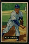 1951 Bowman #109 Allie Reynolds Yankees Lt. Wrinkle VG LOOK!