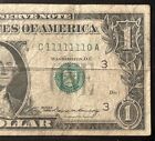 (TRUE BINARY NEAR SOLID!!) $1 Solid 7 In A Row Fancy Serial Number C11111110A