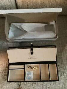 Jared Black Travel Jewelry Box Faux Leather 11