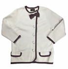 Montgomery Ward Sweater Womens Tan 14 Button Up Cardigan Wool Jacket Grannycore
