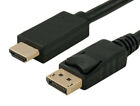 10ft Display Port DisplayPort DP to HDMI Converter Adapter Cable 4K 1080p PC New