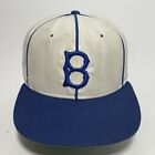Vintage Brooklyn Dodgers Hat Cap Fitted Roman Pro 7 1/2 Leather Band MLB 7-7 1/8