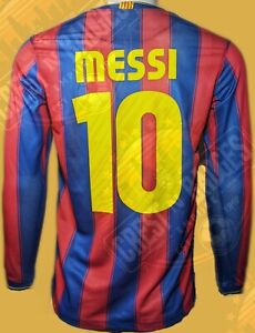 MESSI BARCELONA 2009-2010 HOME LONG SLEEVES JERSEY, M-XL