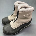 Columbia Womens Snow Boots Thermolite Cascadian Snowchill Size 9 Beige Zip Up