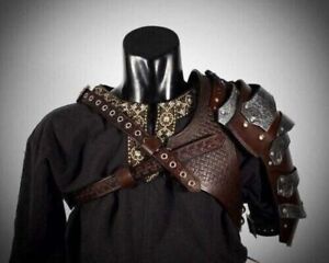 leather armor, leather pauldron, viking, viking Pauldron, leather pauldron, larp