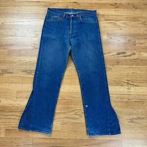 Vtg 1980s Levi’s Men's 501 Blue Denim Jeans USA tagged 34x34 Approx 34x30 YY