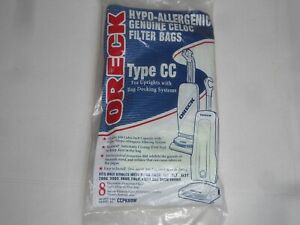 Pack of 8 Oreck Type CC  Upright Vacuum Cleaner Bags CCPK8DW