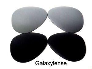 Galaxy Replacement Lenses For Ray Ban RB3026 Aviator Black&Silver 62mm Polarized
