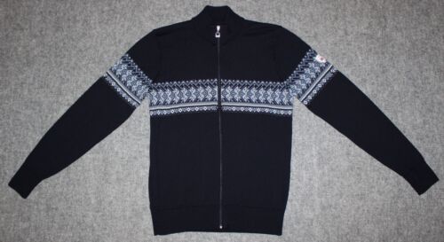 DALE OF NORWAY MEN'S HOVDEN WOOL FULL ZIP SWEATER Made Norway Blue sz M Sweater