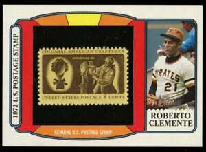 2021 Topps Heritage 1972 US Postage Stamp #30/50 Relic Bob Roberto Clemente HOF