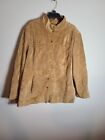 Terry Lewis BROWN Vintiage Leather Suede Studded Wemons Jacket (SIZE 2 XLARGE )