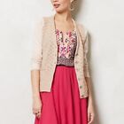 Anthropologie Moth Kay Cashmere Blush Pink Cardigan Mixed Knit Womens Size M