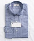 New $295 LUCIANO BARBERA Plaid Check Woven Sport Shirt Men's LARGE L Blue Cotton