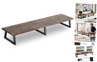 Large [Dual] [Monitor] [Riser],Rustic Extra Long TV [Stand Wood 42 inch Brown
