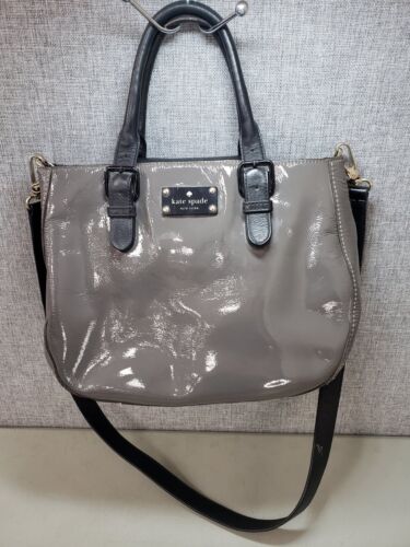 Kate Spade NY Gray Patent Leather Shoulder Bag
