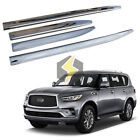 4 PCS For Infiniti QX80 2011-2023 Chrome Door Side Sill Moulding Trim Plate (For: INFINITI QX80 Limited)