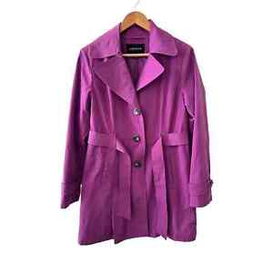 London Fog- Trench Rain coat- Size Small- Pink Purple