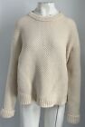Prada 2019 Women's Off-White Cableknit Wool/Cashmere Pullover Sweater sz 44 NWT