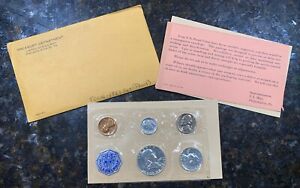 1957-(P) US Mint Silver Proof Set 5 Coins 90% Silver 50C 25C 10C + 5C 1C Sealed