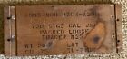 VINTAGE Tracer M25  Caliber  Cartridge  .30,  WOODEN AMMO CRATE END PANEL