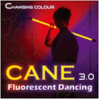 Color Changing  Fluorescent Dancing Cane BLUE and RED Magic Stage Illusion