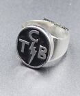TCB Sterling Silver Ring Mens TCB Ring Vintage Birthday Gifts Ring For Mens 925