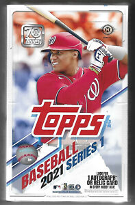 2021 Topps Series 1 Factory Sealed Hobby Box 1 Auto or Relic  Silver Pack  Soto