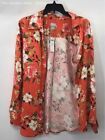 Chico's Womens Multicolor Floral Long Sleeve Button Front Blouse Top 2 12/14
