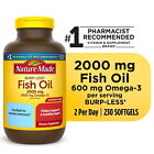 Nature Made Fish Oil 2000 mg Per Serving Softgels, Omega 3 Fish Oil , 230 Count