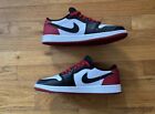 Size 9.5- Air Jordan 1 Retro OG Low Black Toe, Worn Once, Flawless Condition
