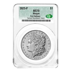 2023 Morgan Silver Dollar CAC MS 70 First Delivery