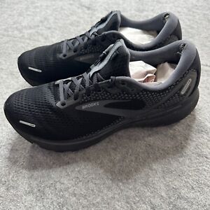Brooks Ghost 14 Mens 11 Wide 2E Black Running Walking Shoes Sneakers Cushion