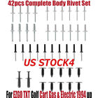 42pcs Complete Body Rivet Set For EZGO TXT Golf Cart Gas & Electric 1994 up US