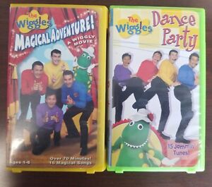 The Wiggles Dance Party 2001 Magical Adventure 2002 VHS Clamshell FREE SHIPPING