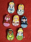 7 Disney pins Princess Nesting Dolls   as seen lot X