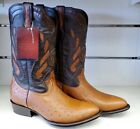 New Mens Montana M1305 Brandy Smooth Ostrich Round Toe Boot