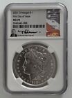 2021 D Morgan Silver Dollar NGC MS70  FDOI FIRST DAY ISSUE SIGNED BY THOMAS URAM