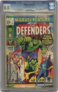 Marvel Feature #1 CGC 8.0 Double Cover 1971 0161956001 1st and origin Defenders