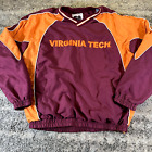 58 Sports Virginia Tech Hokies Mens Large Pullover Windbreaker Big Logo