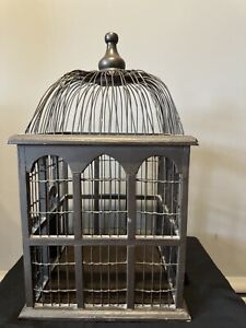 Italian Architectural Designed Wooden Bird Cage Antique Victorian