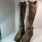 FRYE Melissa Button Tall Pull On Riding Boot Cognac Leather Sz 10 Made in Mexico