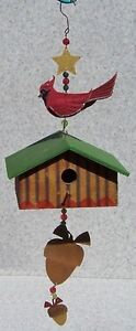 Bird House Cardinal NEW wood