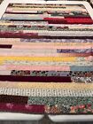 Vintage Inspired Handmade Scrappy Quilt Signed by quilter  48x62 #211