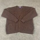 VTG Pendleton Sweater Men's XL Brown Shetland Virgin Wool Cardigan Grandpa Retro