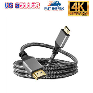 Mini HDMI to HDMI Cable 1-10FT 4K 60Hz Mini HDMI Cord Compatible For DSLR Camera