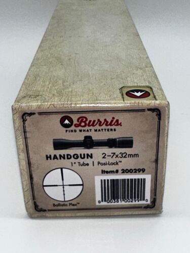 Burris #200291 Handgun 2-7x32mm Plex Reticle Pistol Scope, Matte Black