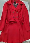 Ted Baker, Women’s Wool Trench Coat, with Belt, Red, Ted Baker Size 3/ Size 8 US