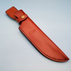 Ontario Rat 7 fixed blade Knife Sheath Brown Leather Belt Case 11.75